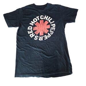 Red Hot Chili Peppers Vintage Distressed Asterisk Band Tee T-Shirt Womens L 3505